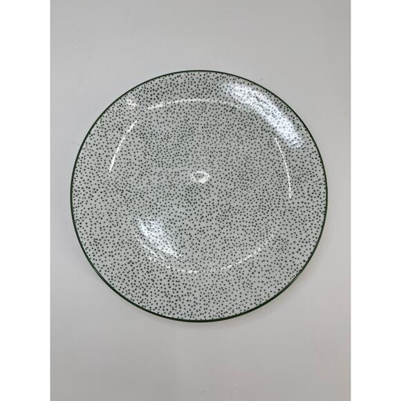 Ikea Entusiasm Salad/Side Plate Green Patterned Scatter Dots Discontinued - Picture 1 of 4